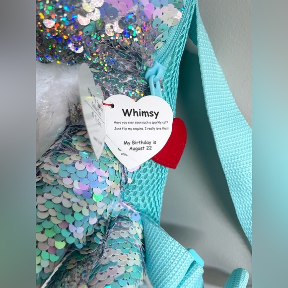 Ty Beanie Boos Sparkle Sequin Cat Backpack - Picture 4 of 5